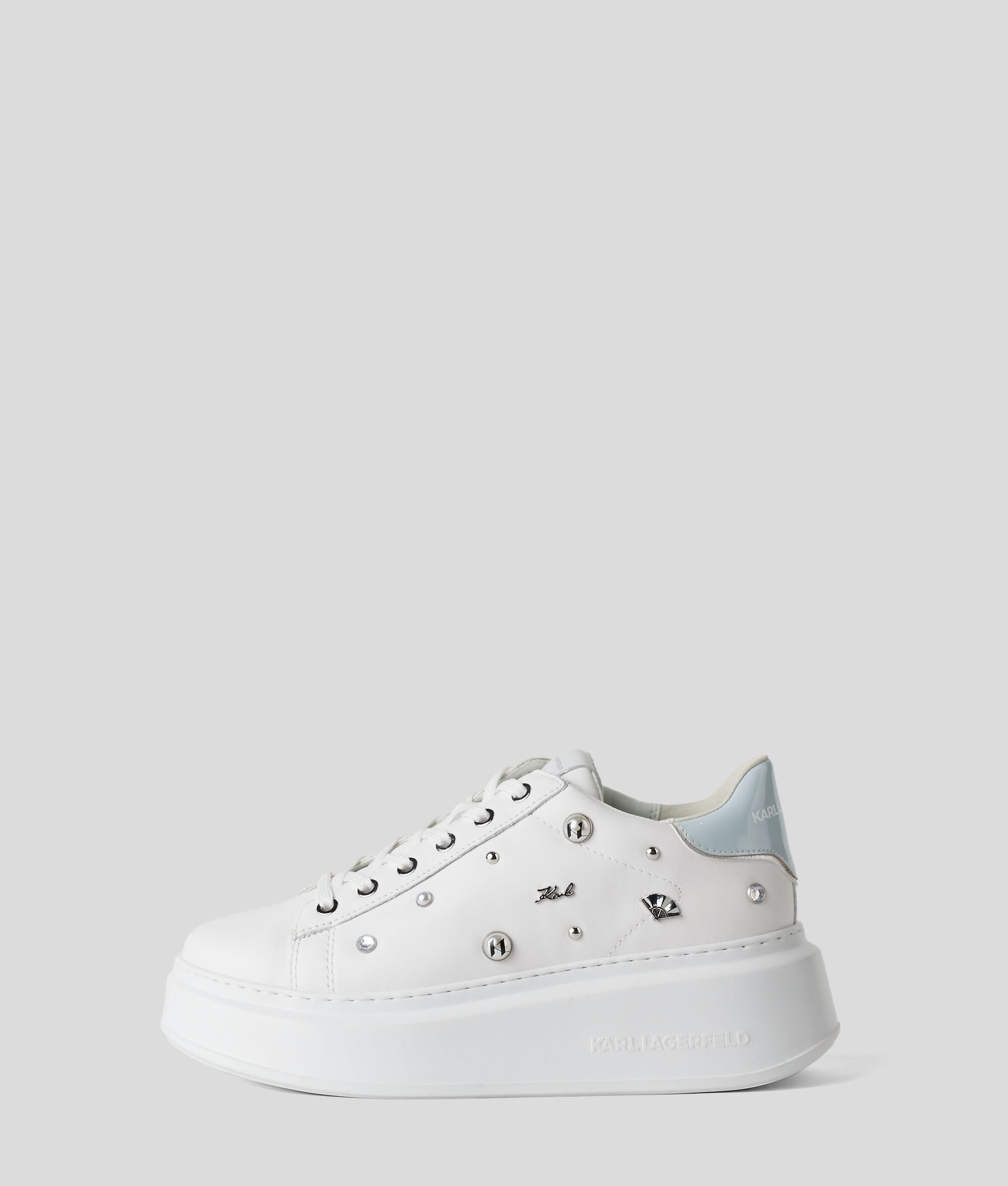 (image for) Cute Exclusive KARL Charm Leather Trainers